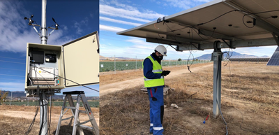 Installation of an online monitoring system in a solar power plant